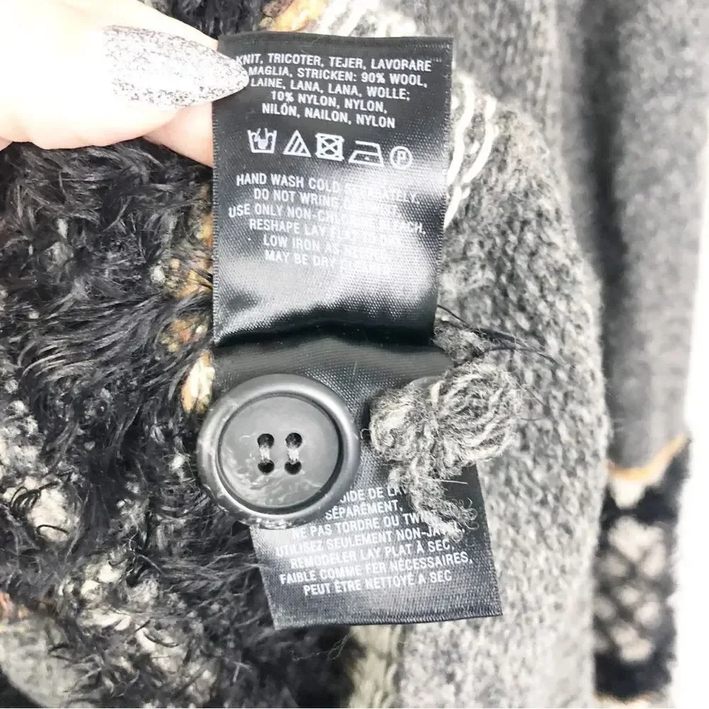 ANTHROPOLOGIE | SLEEPING ON SNOW Corby Lodge Button Cardigan Gray Women’s XS